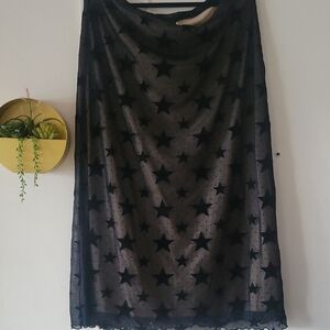SHEIN Black Star Maxi Skirt